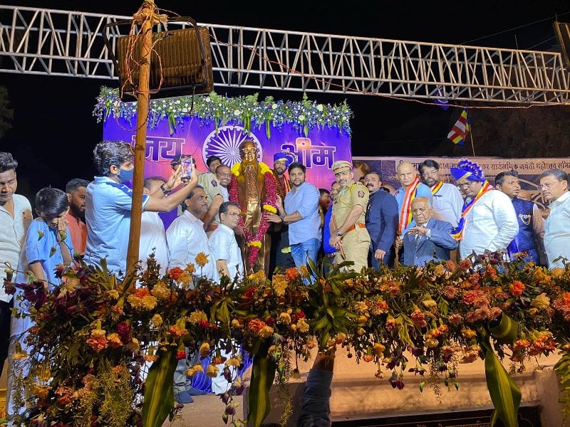 Mahesh Gaikwad at a political event in 2022