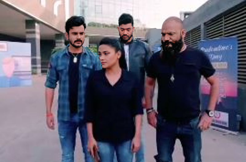 Mahi Kamla in a still from the serial Bhagya Lakshmi 2021