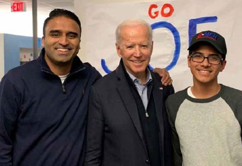 Maju Varghese with President Biden