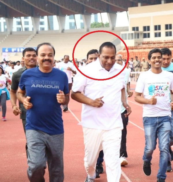 Malla Reddy during a running event