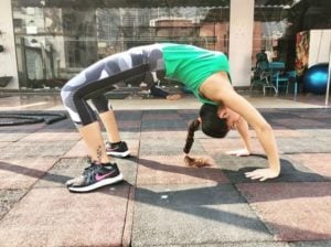 Malvi Malhotra during workout