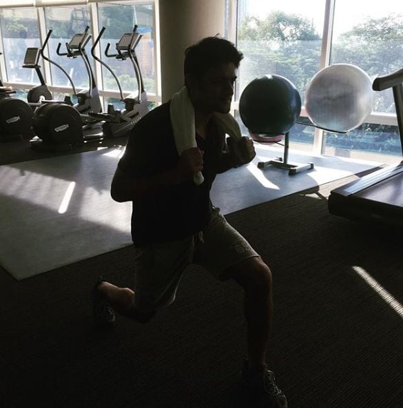 Manav Gohil inside the gym