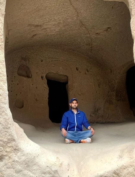 Mangalam Maloo performing a Yoga asana