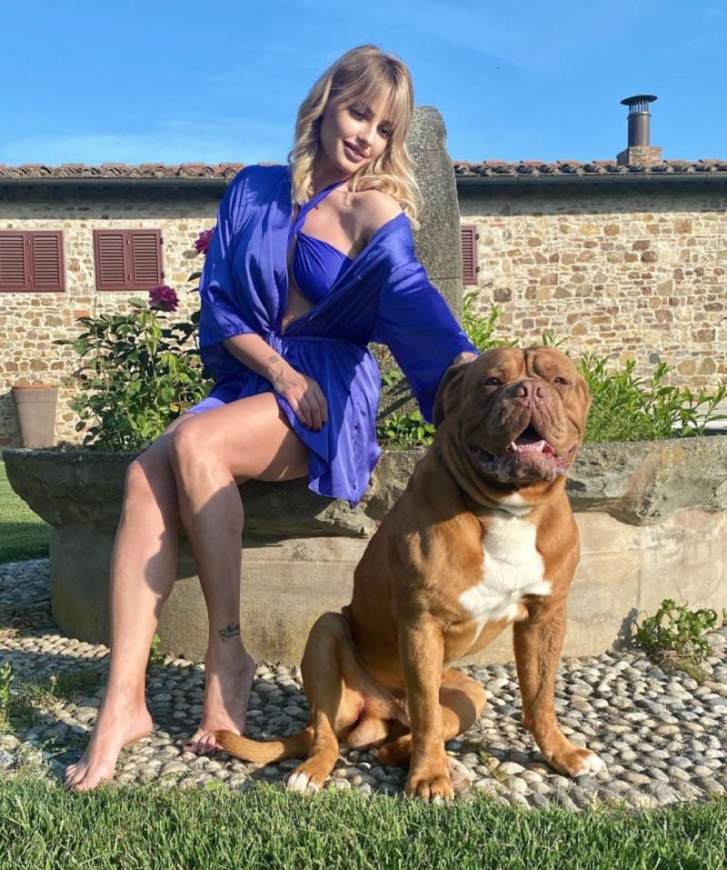 Manila Nazzaro with her dog