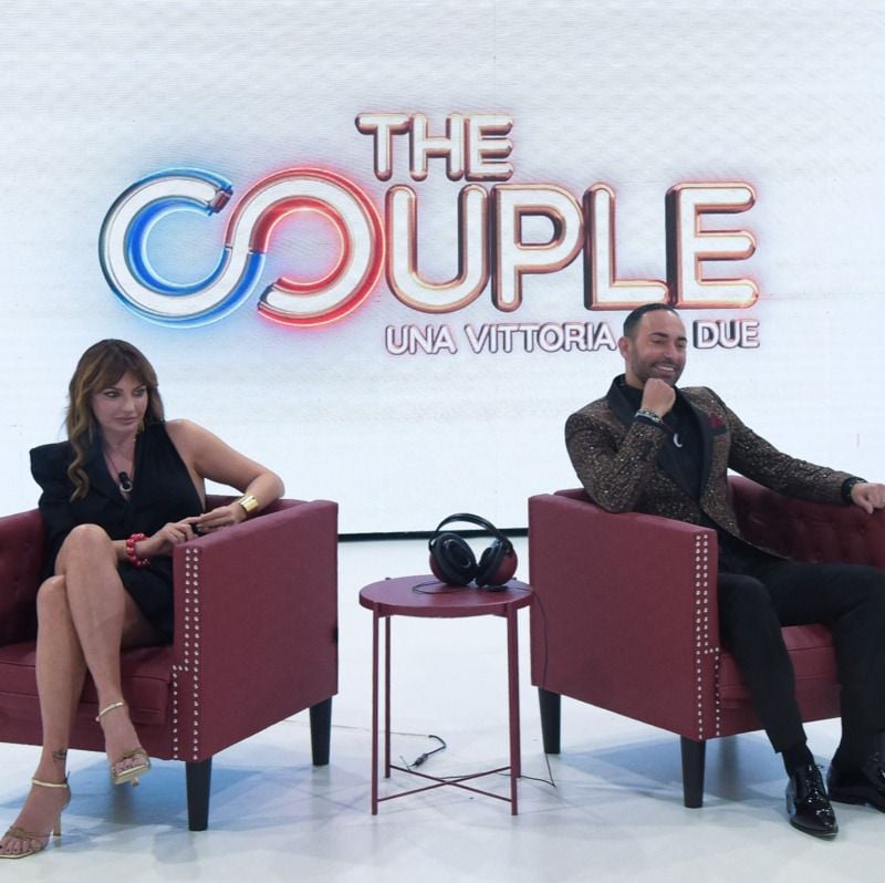 Manila Nazzaro with her husband on the set of The Couple - Una vittoria per due (2025)