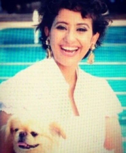 Manisha Koirala with her pet dog