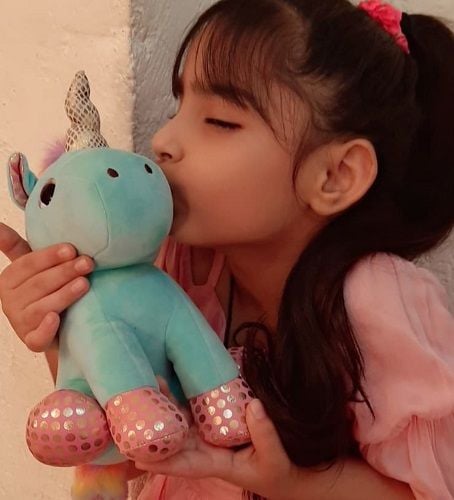 Mannat Murgai Holding her Soft Toy