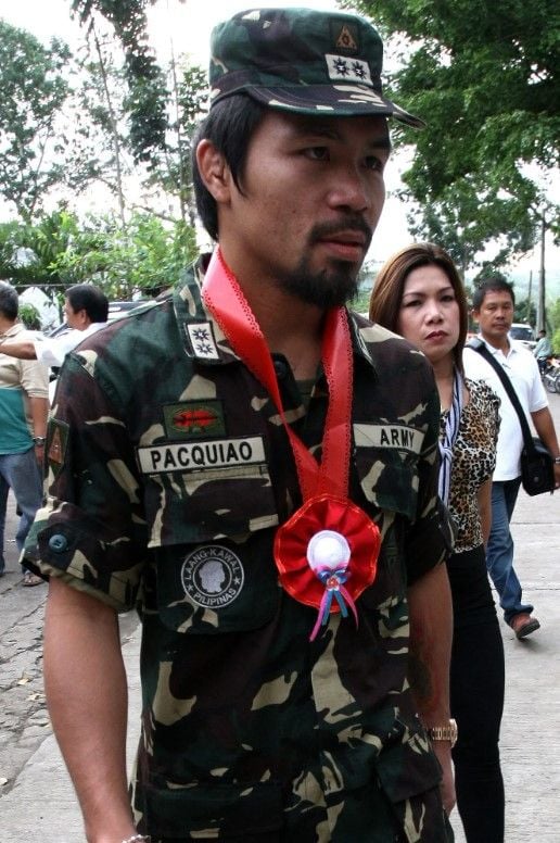 Manny Pacquiao in the Philippine Army uniform