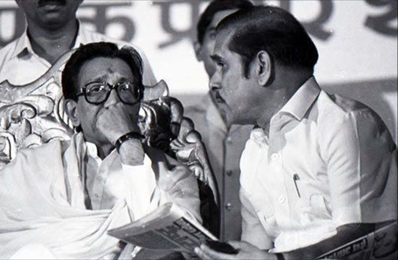 Manohar Joshi with Bal Thackeray
