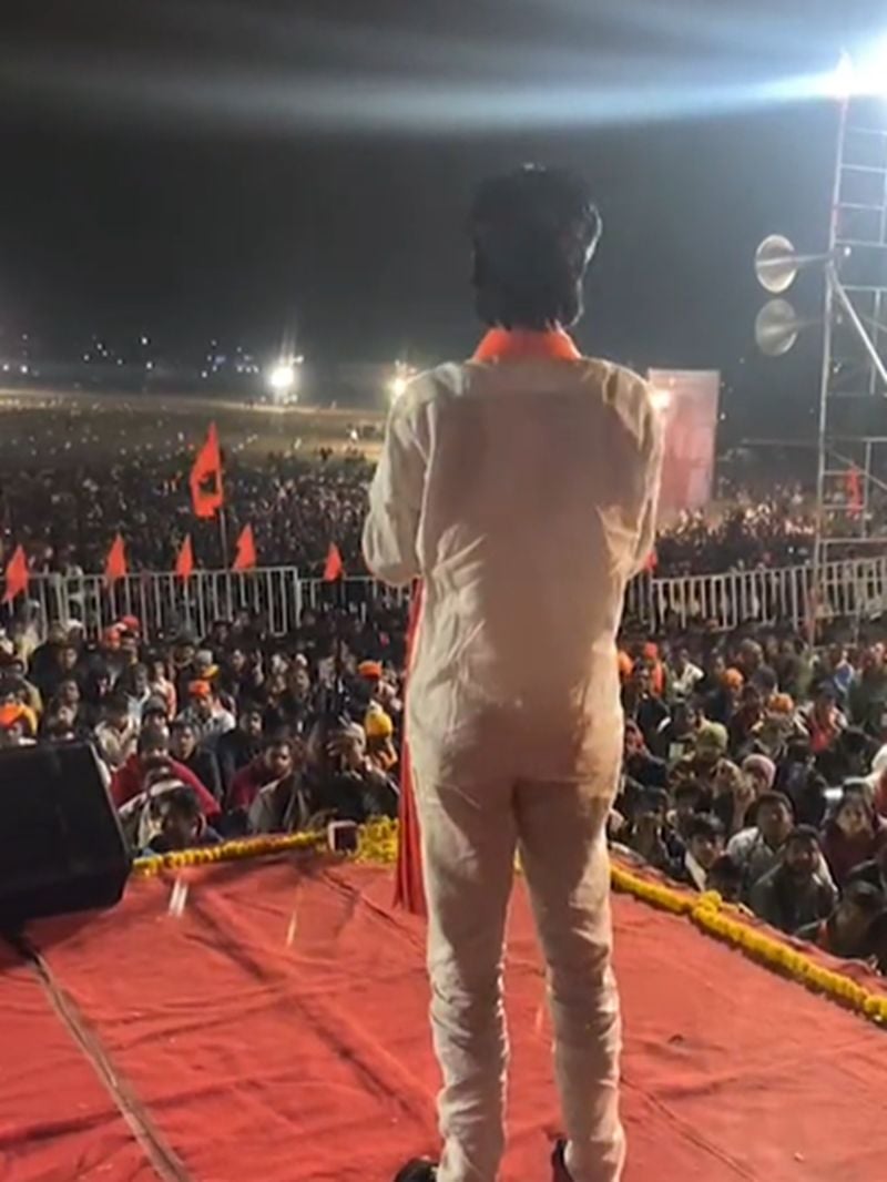 Manoj Jarange Patil addressing a rally