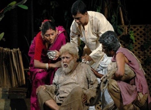 Manoj Mitra in a theatre play