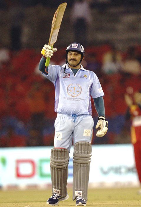 Manoj Tiwari playing cricket in CCL