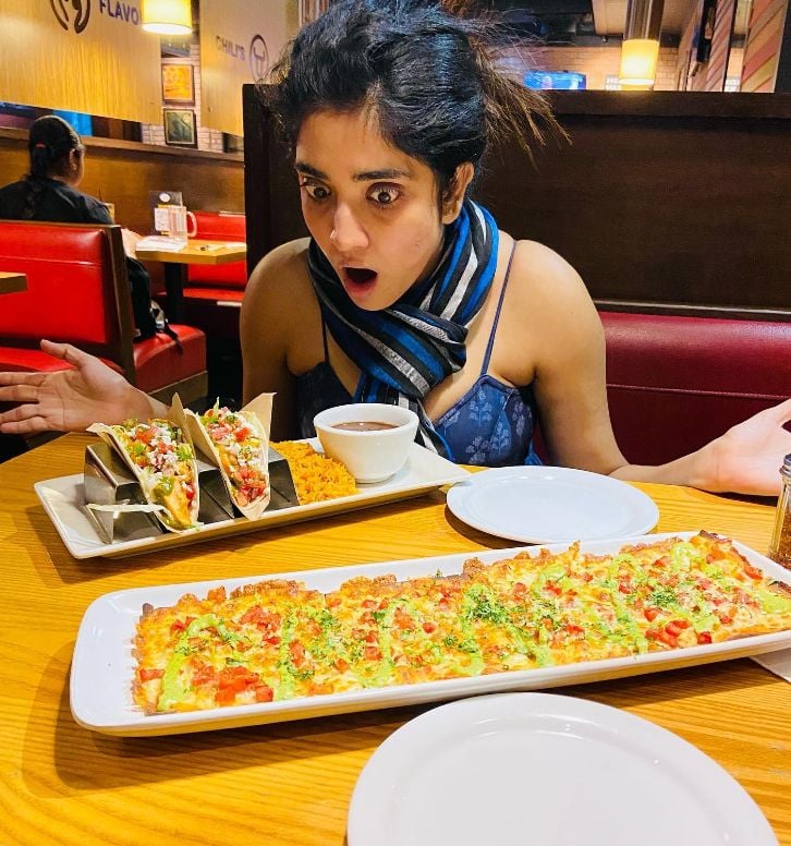 Manosi sharing her love for food