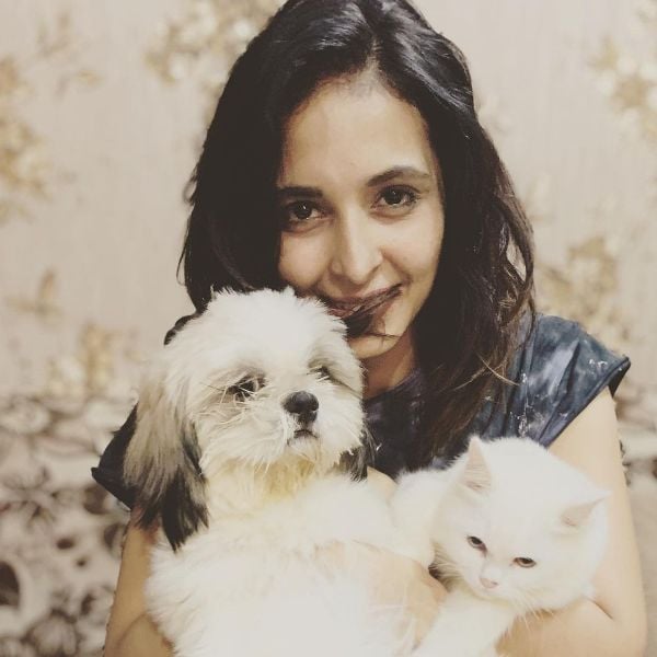 Manpreet Kaur with her pet animals 