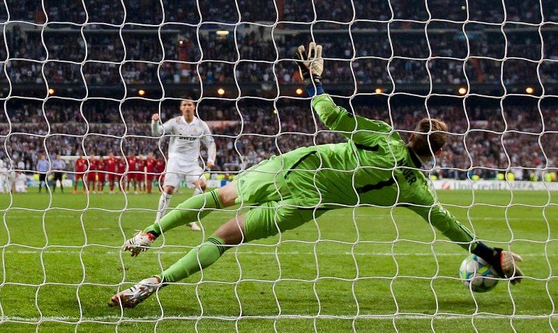 Manuel Neuer saved a penalty kick from Cristiano Ronaldo in the 2011–12 Champions League semi-final
