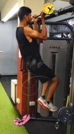 Manvanth Kumar working out in the Yonder gym