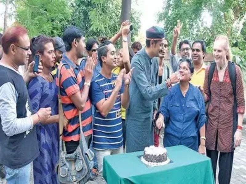 Manvendra Gohil celebrating removal of the Indian Penal Code