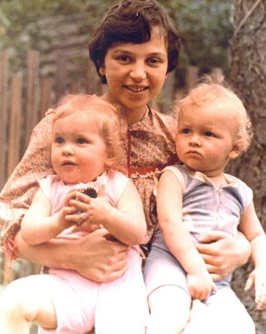 Margarita Levieva (left) during her childhood with her brother and mother