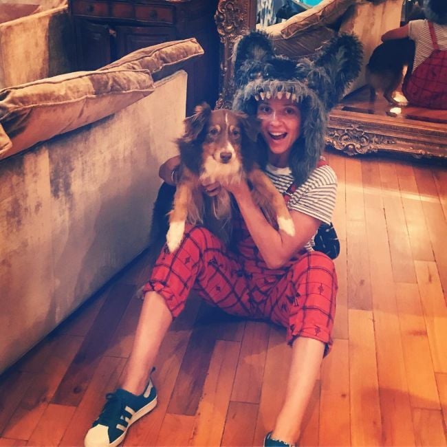 Margarita Levieva with her dog, Betty