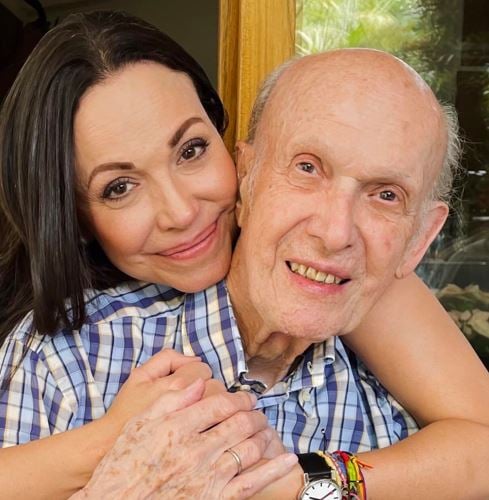 Maria Corina Machado with her father