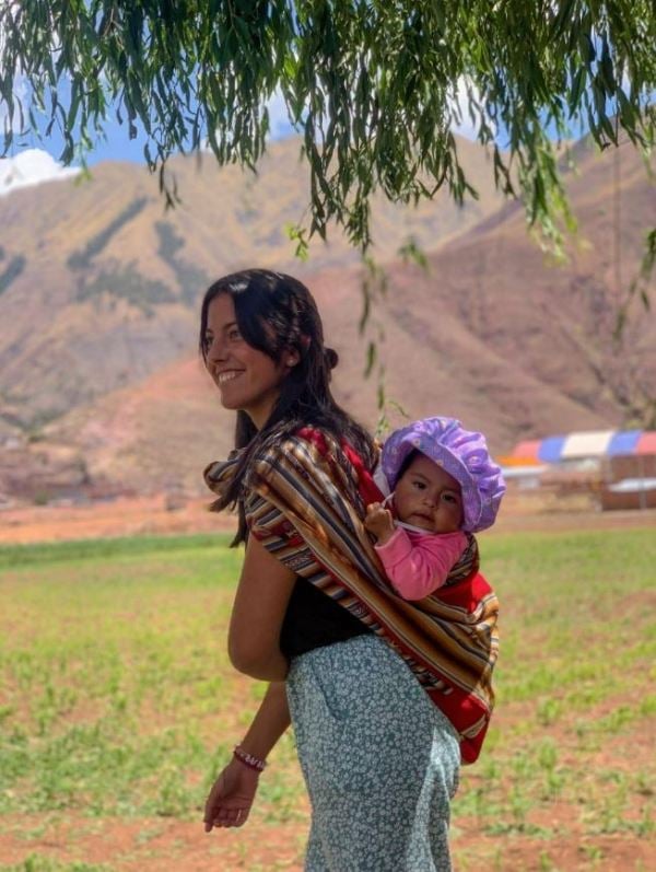 Maria Craveiro while volunteering at an orphanage named Azul Wasi in Cusco, Peru