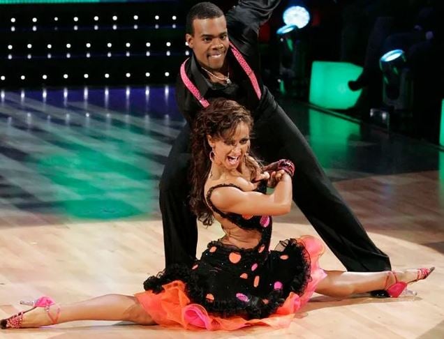 Mario dancing with Karina Smirnoff in the Dancing With The Stars