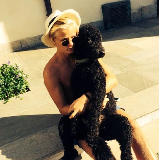 Marius Borg Høiby with his pet