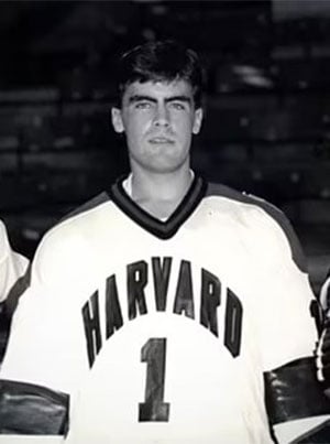 Mark Carney posing for a photo in his Harvard University