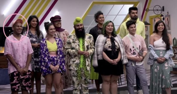 Mark Mascarenhas (circled) as a contestant in the Myntra Fashion Superstar TV Show