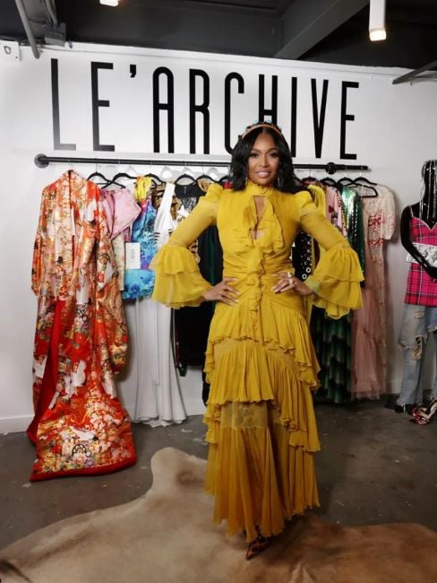 Marlo Hampton at her Lé Archive showroom