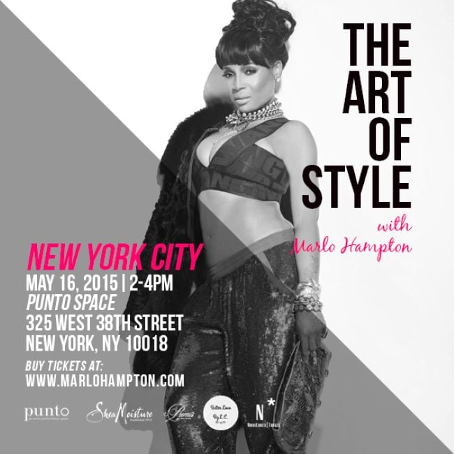 Marlo Hampton on a seminar poster of The Art of Style
