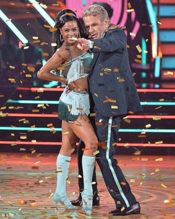 Martin Kove and Britt Stewart, while performing on the show 