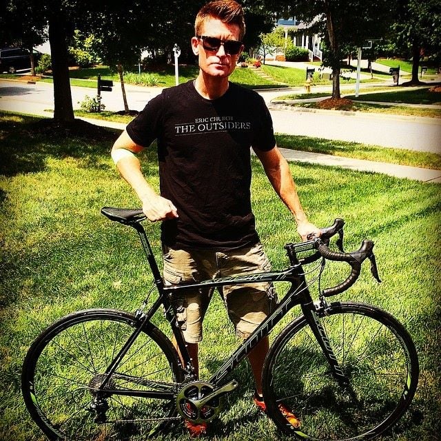 Marty Smith with his cycle