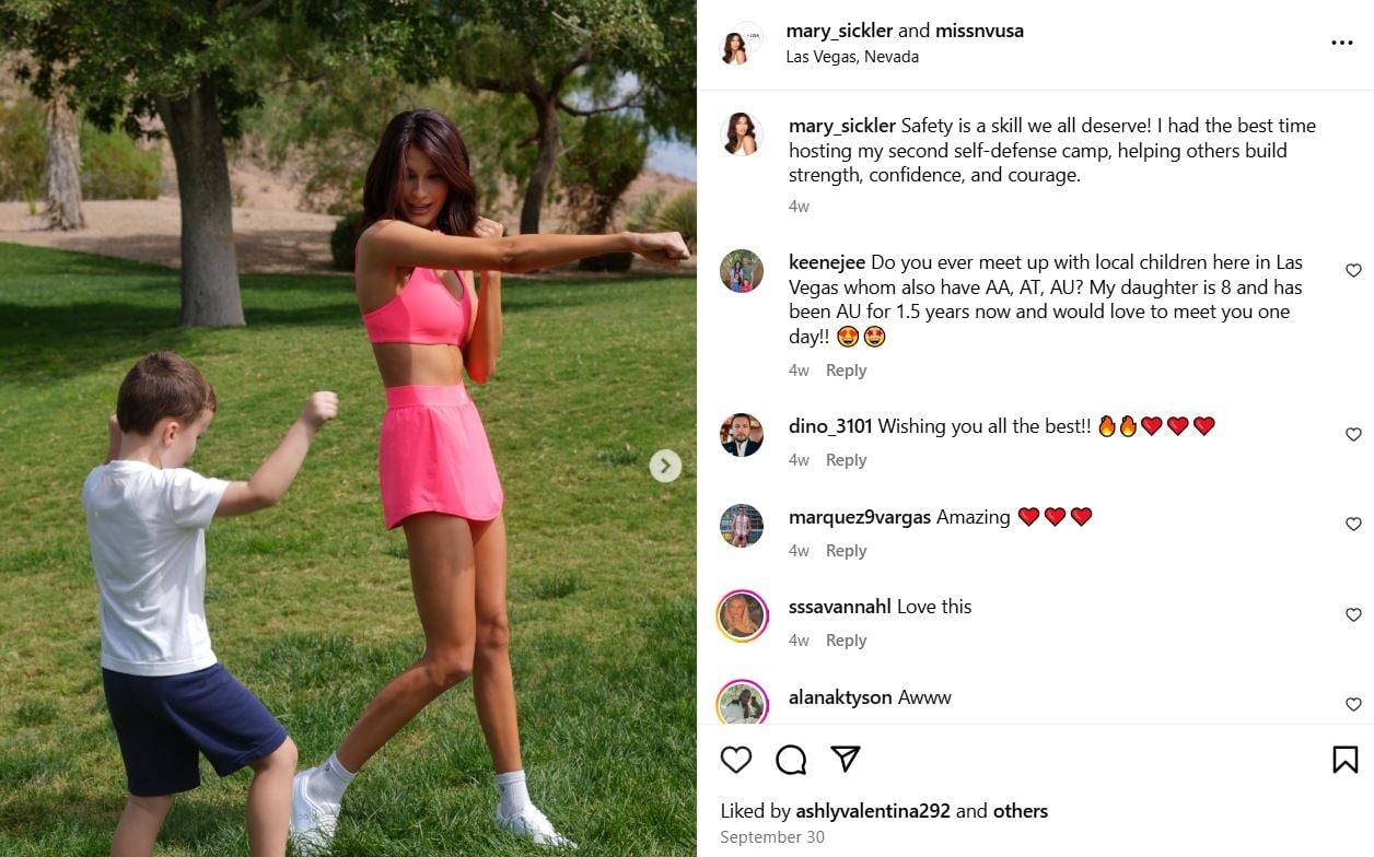 Mary Sickler, during a self-defence camp she organised in 2025