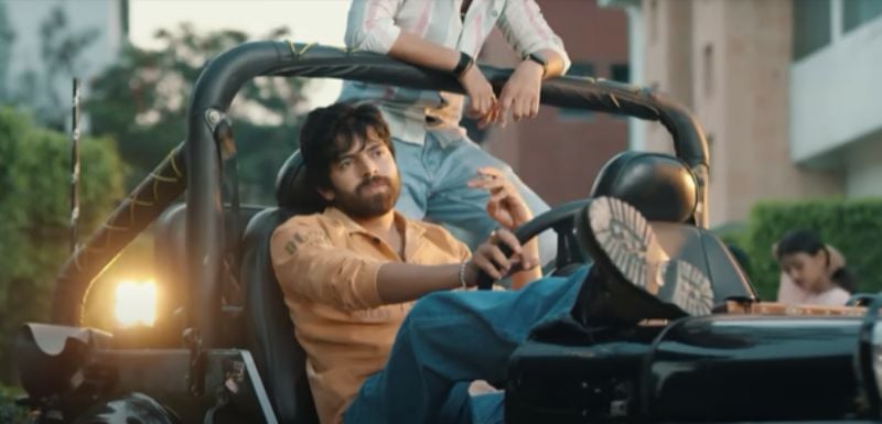 Masoom Sharma in a still from the Haryanvi song Khule Khule Baal (2023)