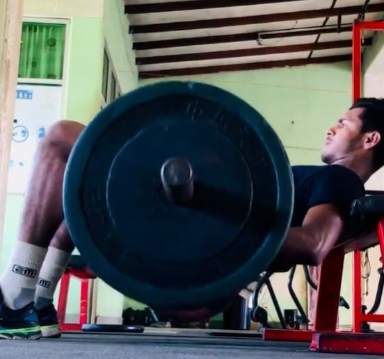 Matheesha Pathirana during his workout session