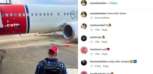 Mats Eikedalen during his vacation