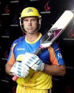 Matthew Hayden with his Mongoose Bat