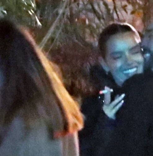 Maura Higgins holding a cigarette