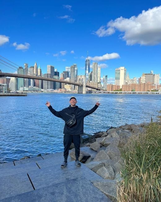 Mauricio Gómez during his trip to America