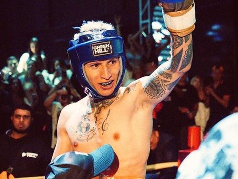 Mauricio Gómez in a still from his fight against Nicolás Arrieta