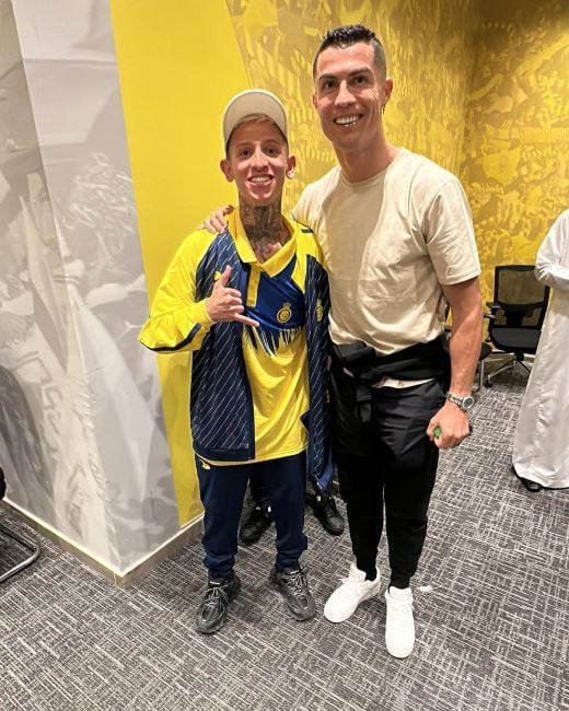 Mauricio Gómez with Cristiano Ronaldo
