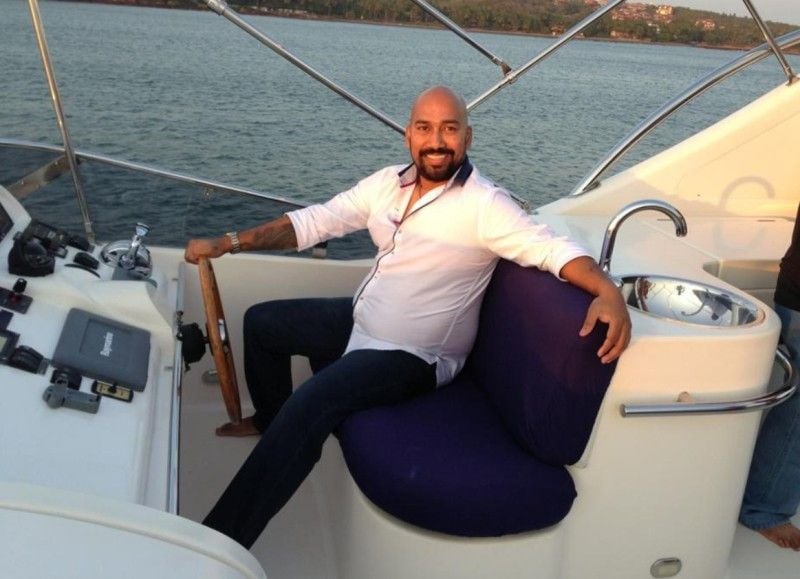 Mauris Noronha when he worked as a bartender