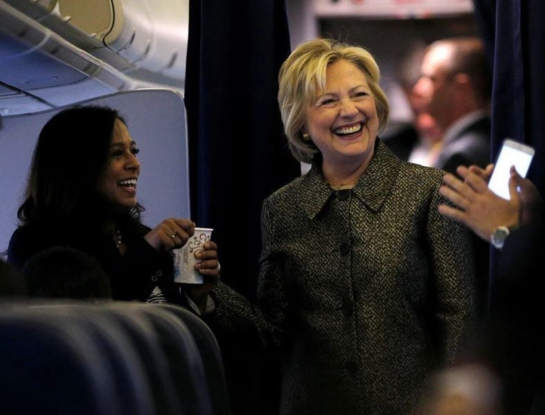 Maya Harris with Hillary Clinton