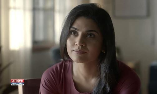 Meenal Sahu in a TV commercial for HDFC