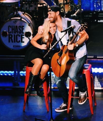 Megan Moroney with singer Chase Rice