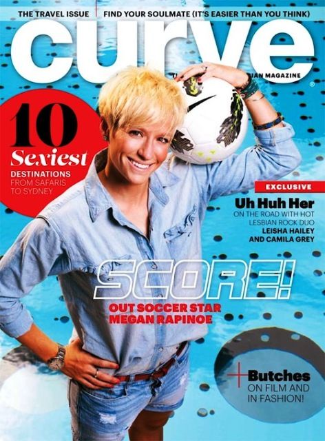 Megan Rapinoe on the cover of Curve Magazine