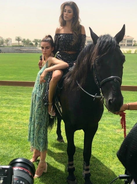 Meghna Lakhani while posing during a fashion shoot