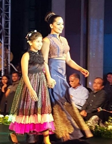 Meghna Naidu in a fashion show