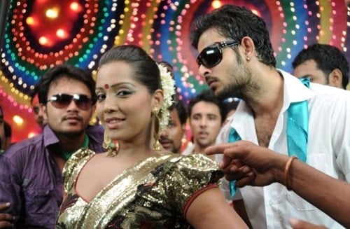 Meghna Naidu in a still from the film Pilla Zamindar